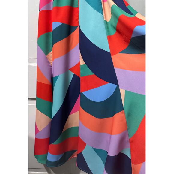NWT Hutch Gemma Colorful Abstract Wrap Maxi Dress Size S - Picture 12 of 15